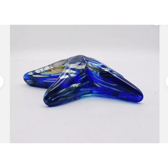 K. Howard Hand Blown Blue Art Glass Starfish 2010 Oregon Signed Art - Picture 8 of 10